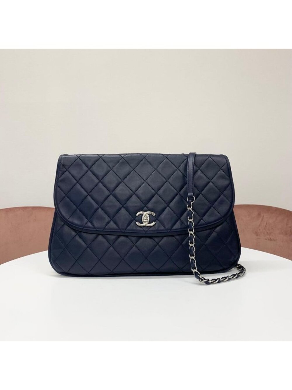 Chanel Coco Mark Quilted Turnlock Lambskin Shoulder Bag